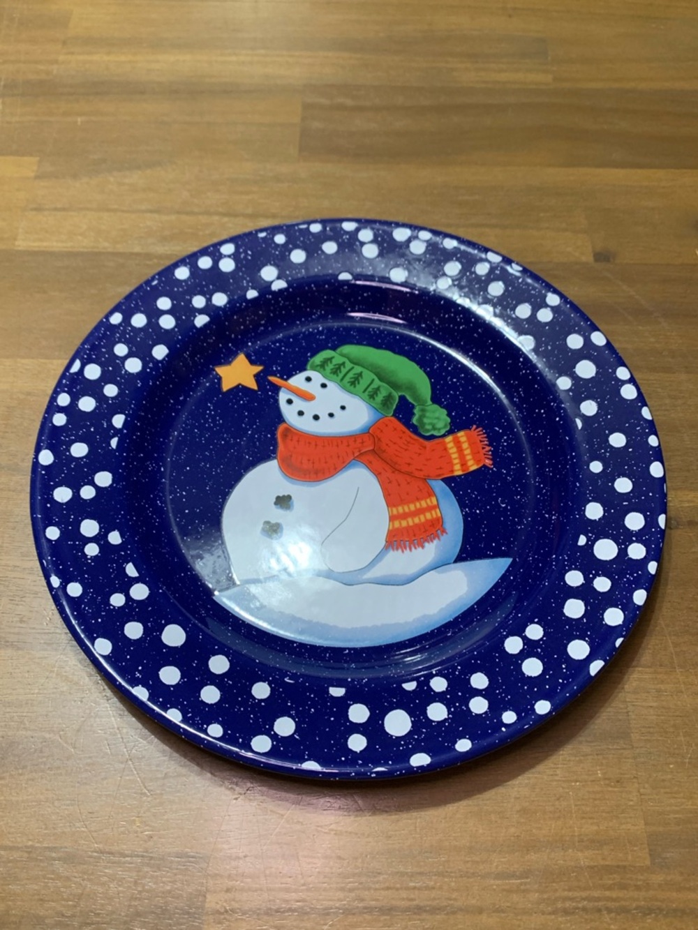 Gooseberry Patch Snowman Plate